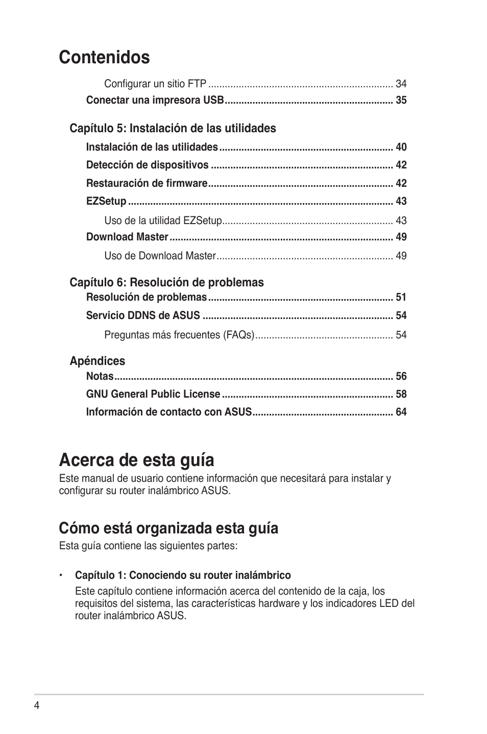 Asus WL-500gP V2 User Manual | Page 4 / 64