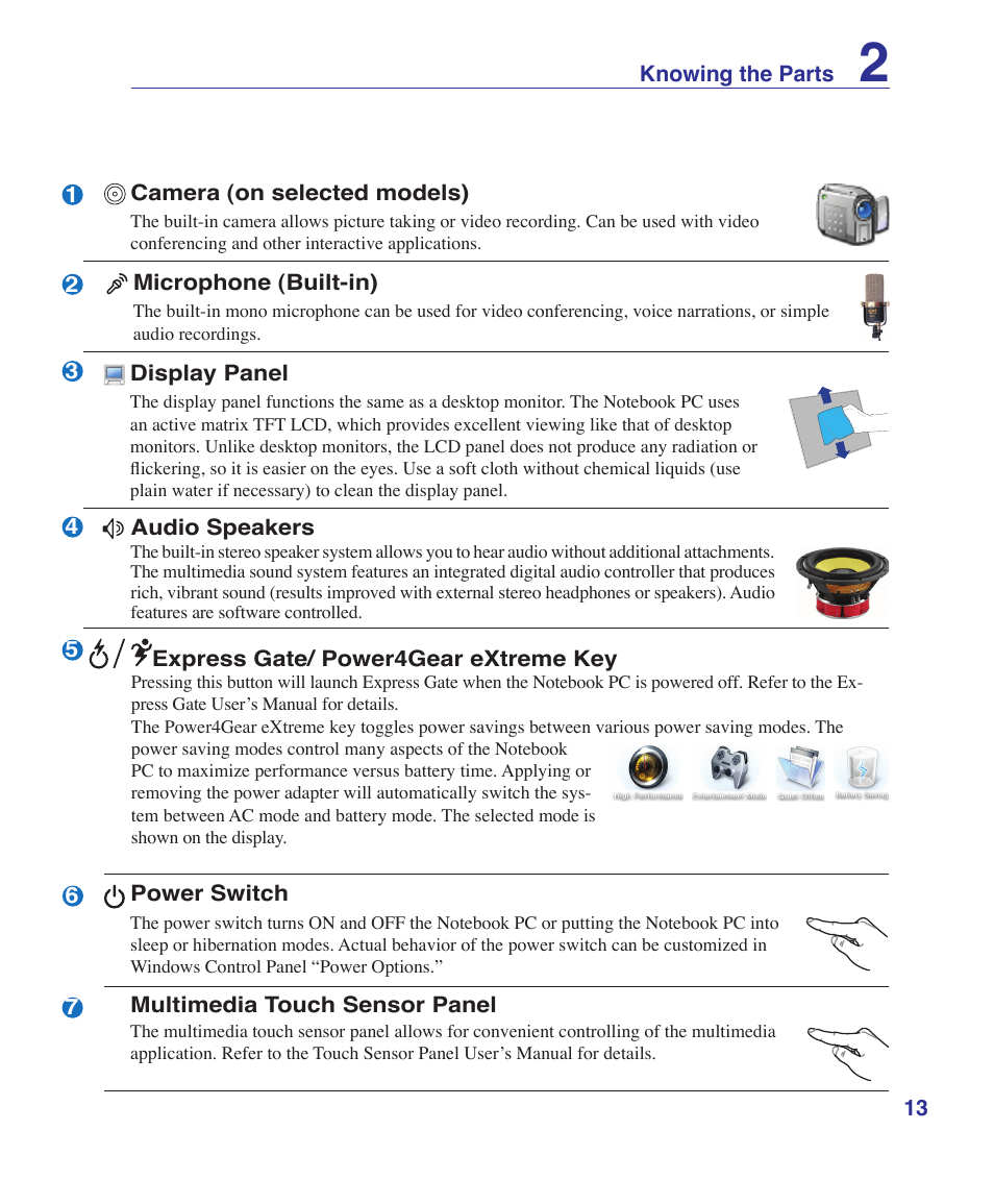 Asus M52V User Manual | Page 13 / 86