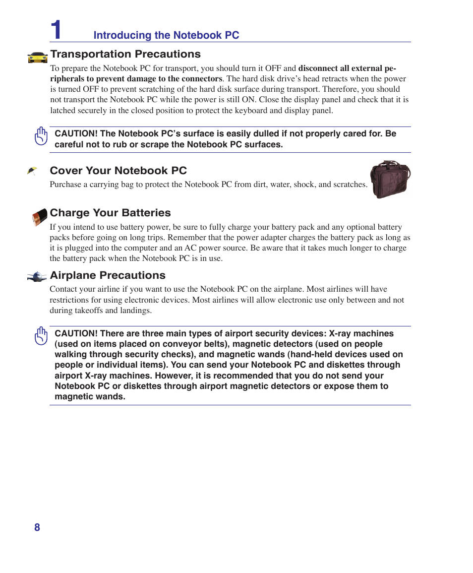 Asus M52V User Manual | Page 8 / 86