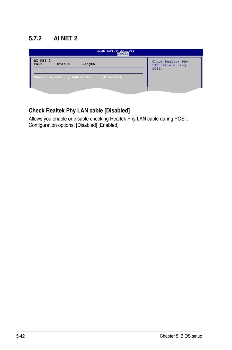 2 ai net 2, Check realtek phy lan cable [disabled | Asus V3-M3N8200 User Manual | Page 106 / 108