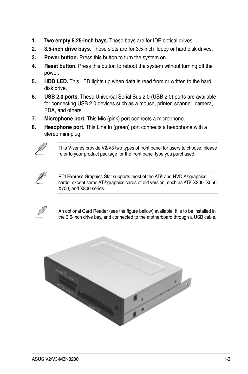 Asus V3-M3N8200 User Manual | Page 13 / 108