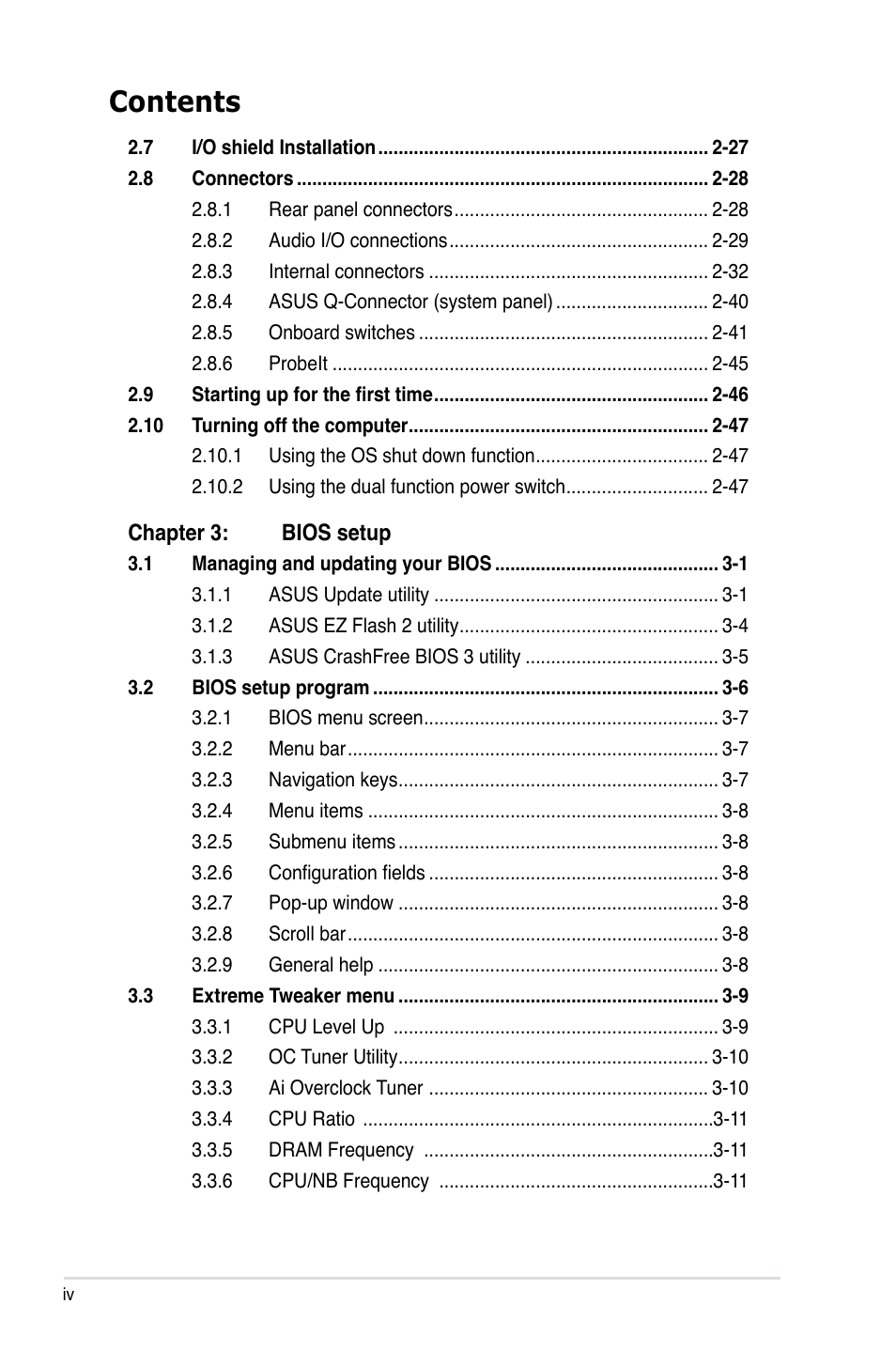 Asus Crosshair IV Formula User Manual | Page 4 / 172