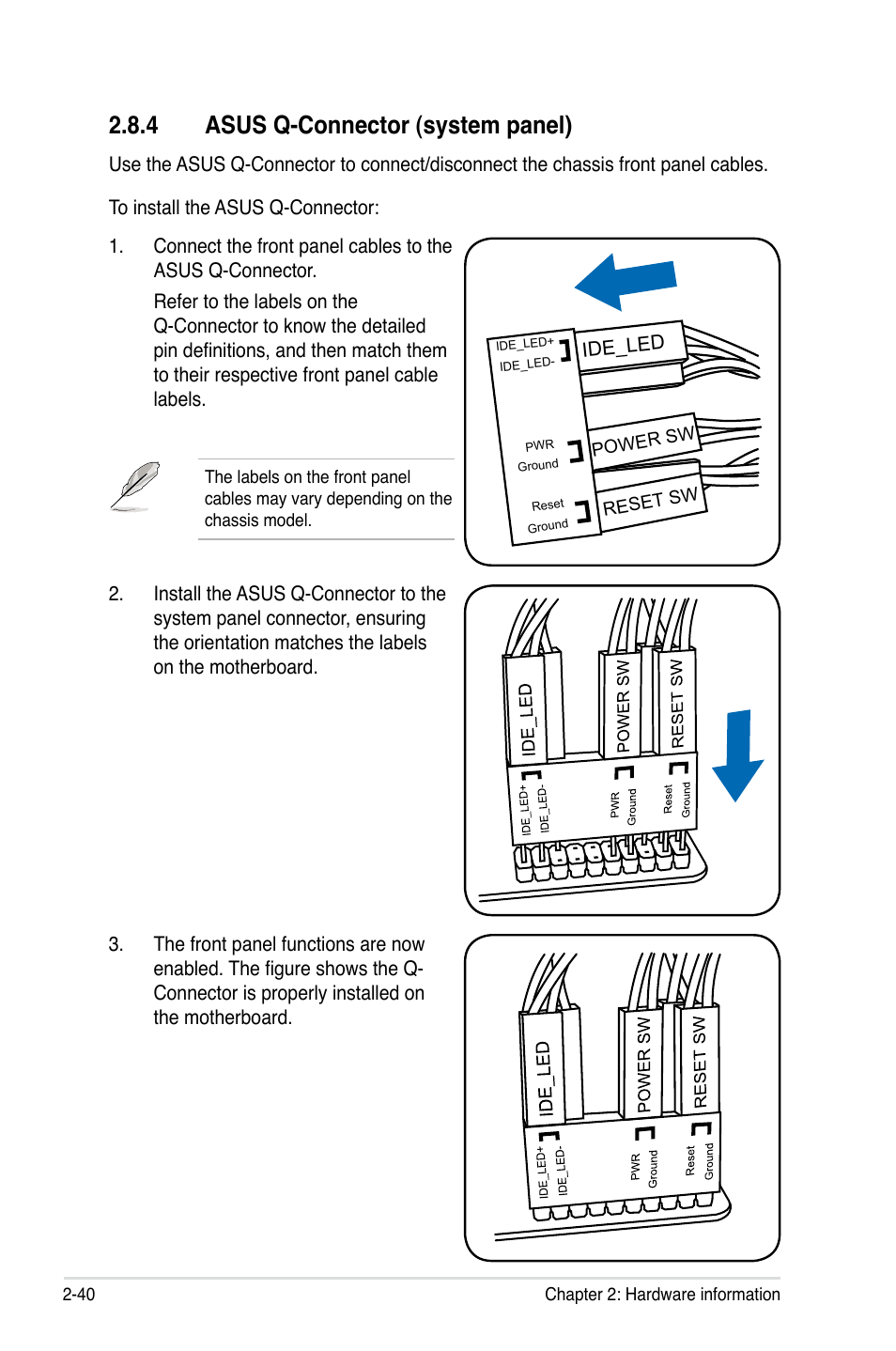 4 asus q-connector (system panel) | Asus Crosshair IV Formula User Manual | Page 66 / 172