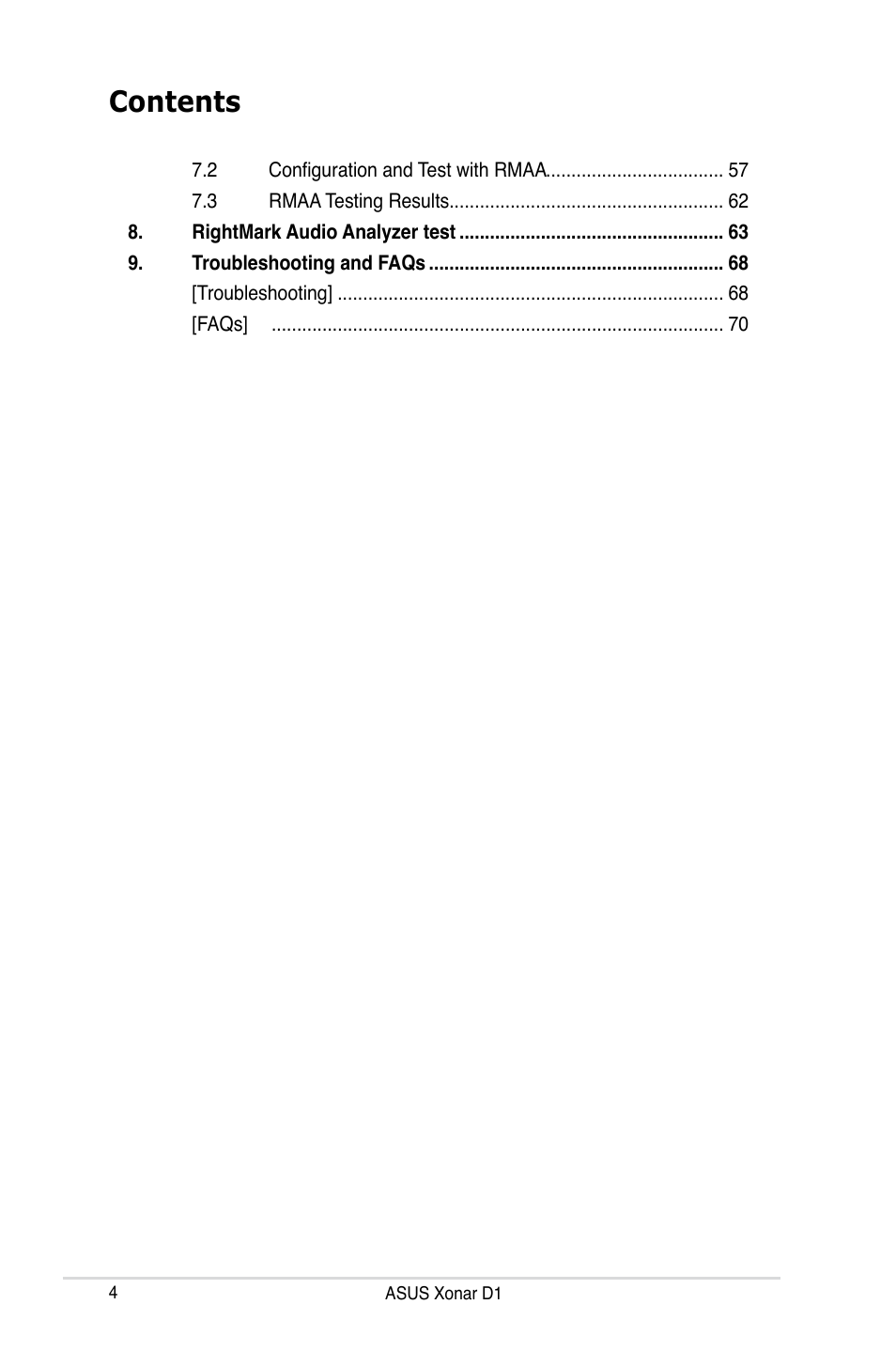 Asus Xonar D1 User Manual | Page 4 / 72