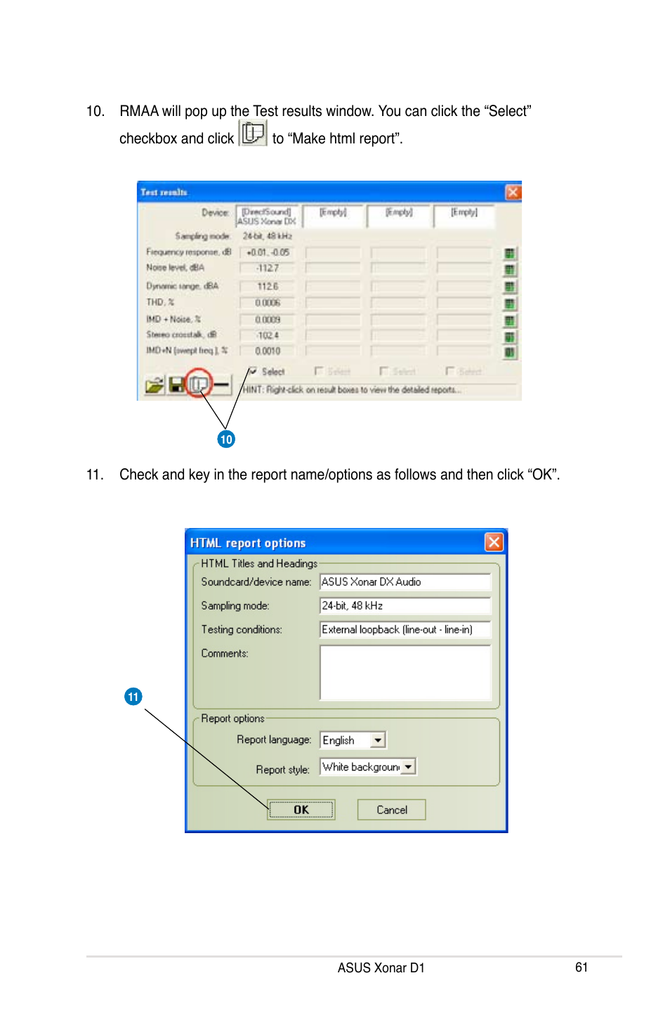 Asus Xonar D1 User Manual | Page 61 / 72