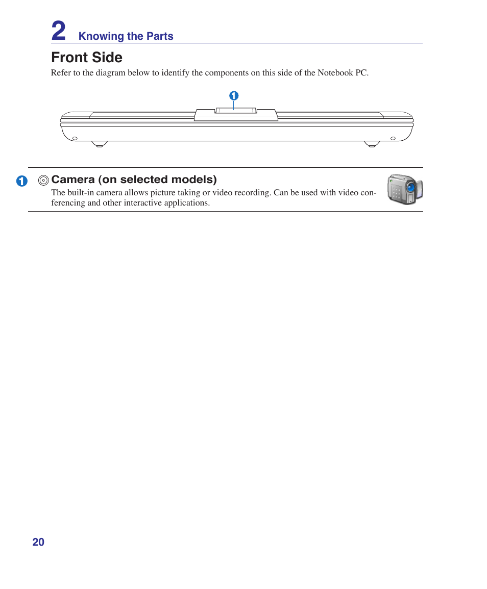 Front side | Asus S7F User Manual | Page 20 / 69