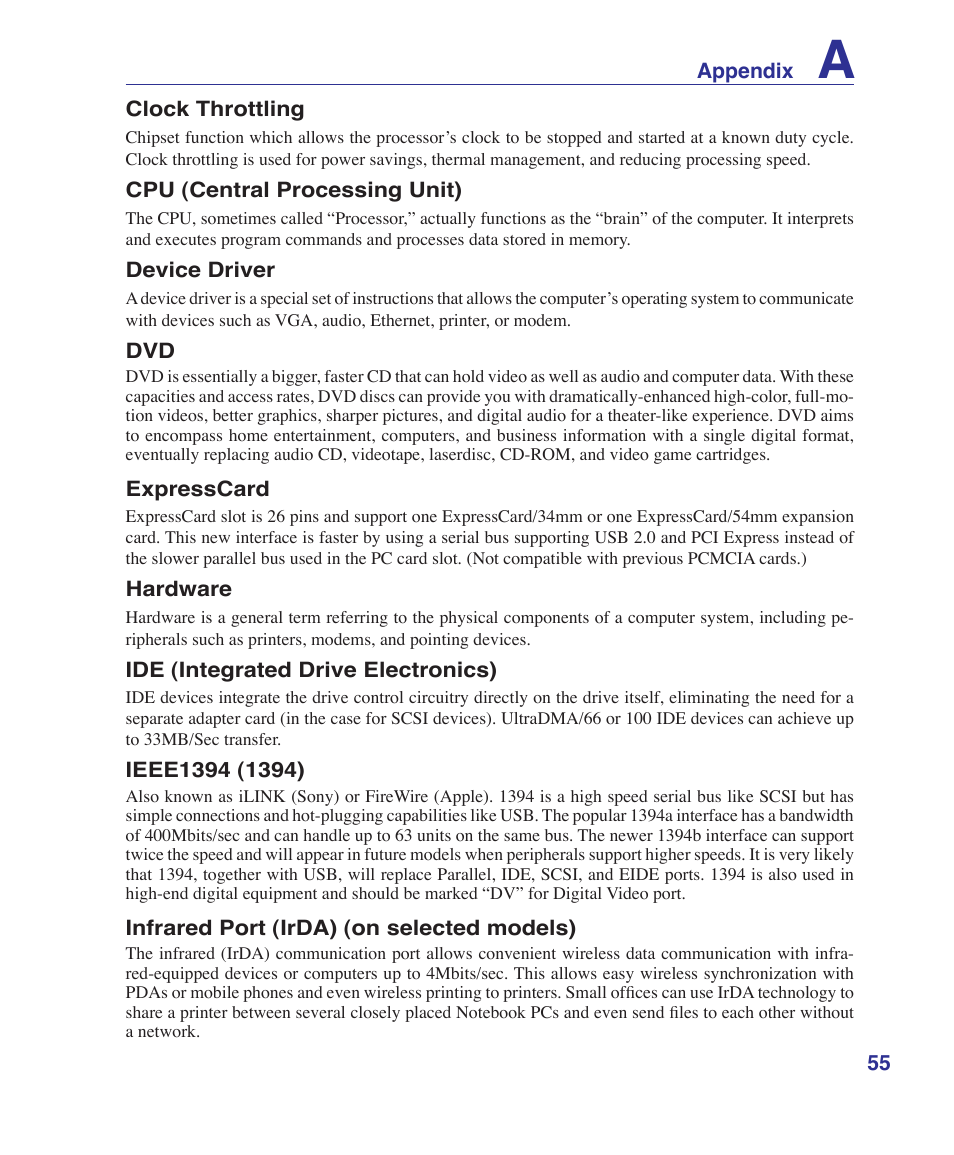 Asus S7F User Manual | Page 55 / 69