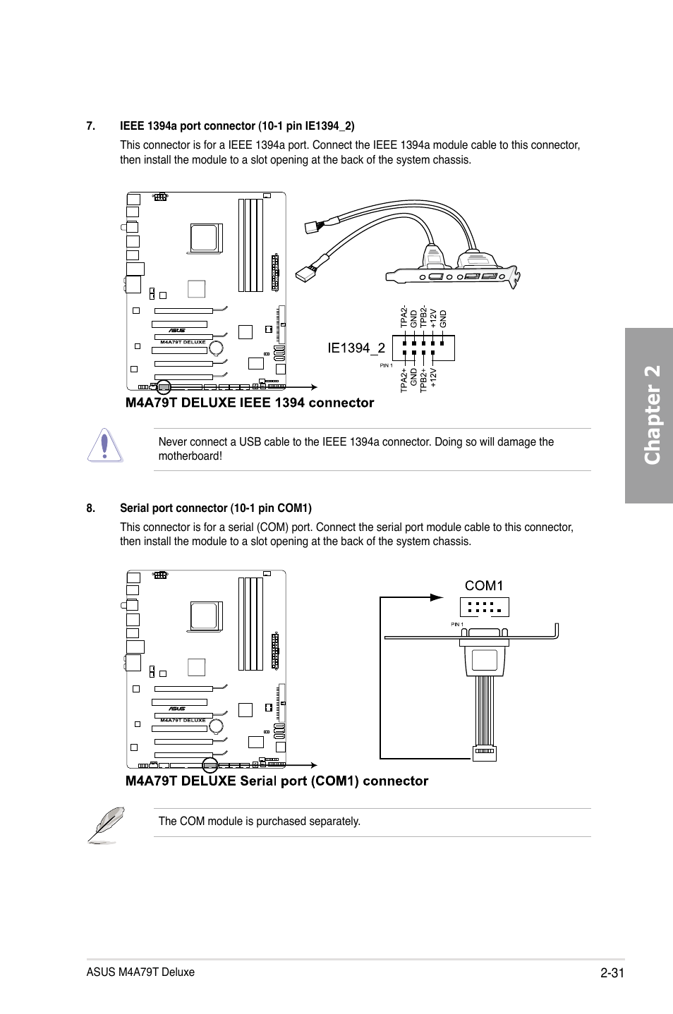 Chapter 2 | Asus M4A79T Deluxe/U3S6 User Manual | Page 51 / 120