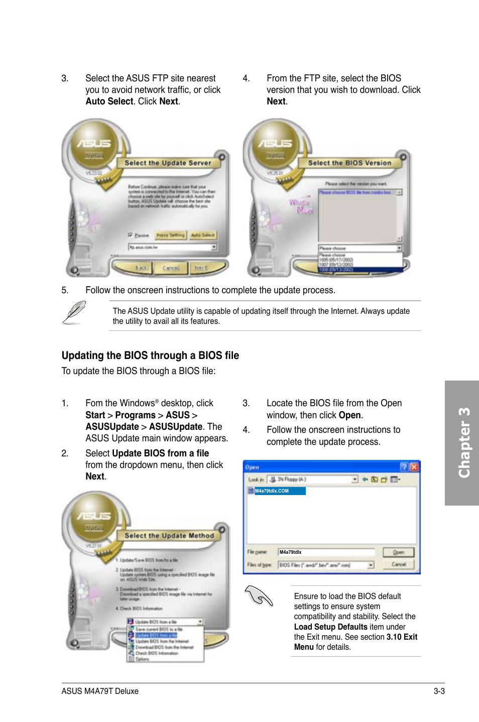 Chapter 3 | Asus M4A79T Deluxe/U3S6 User Manual | Page 61 / 120