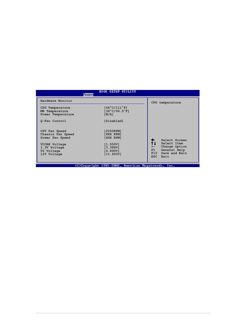 7 hardware monitor, Q-fan control [disabled, Power on by ps/2 mouse [disabled | Asus P4P800 User Manual | Page 103 / 142