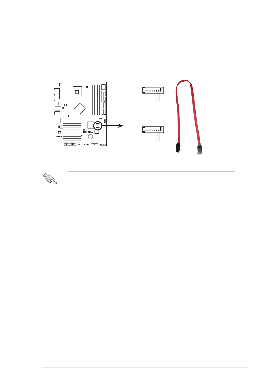 Xp™ service pack 1 when using serial ata, Sata1 | Asus P4P800 User Manual | Page 59 / 142