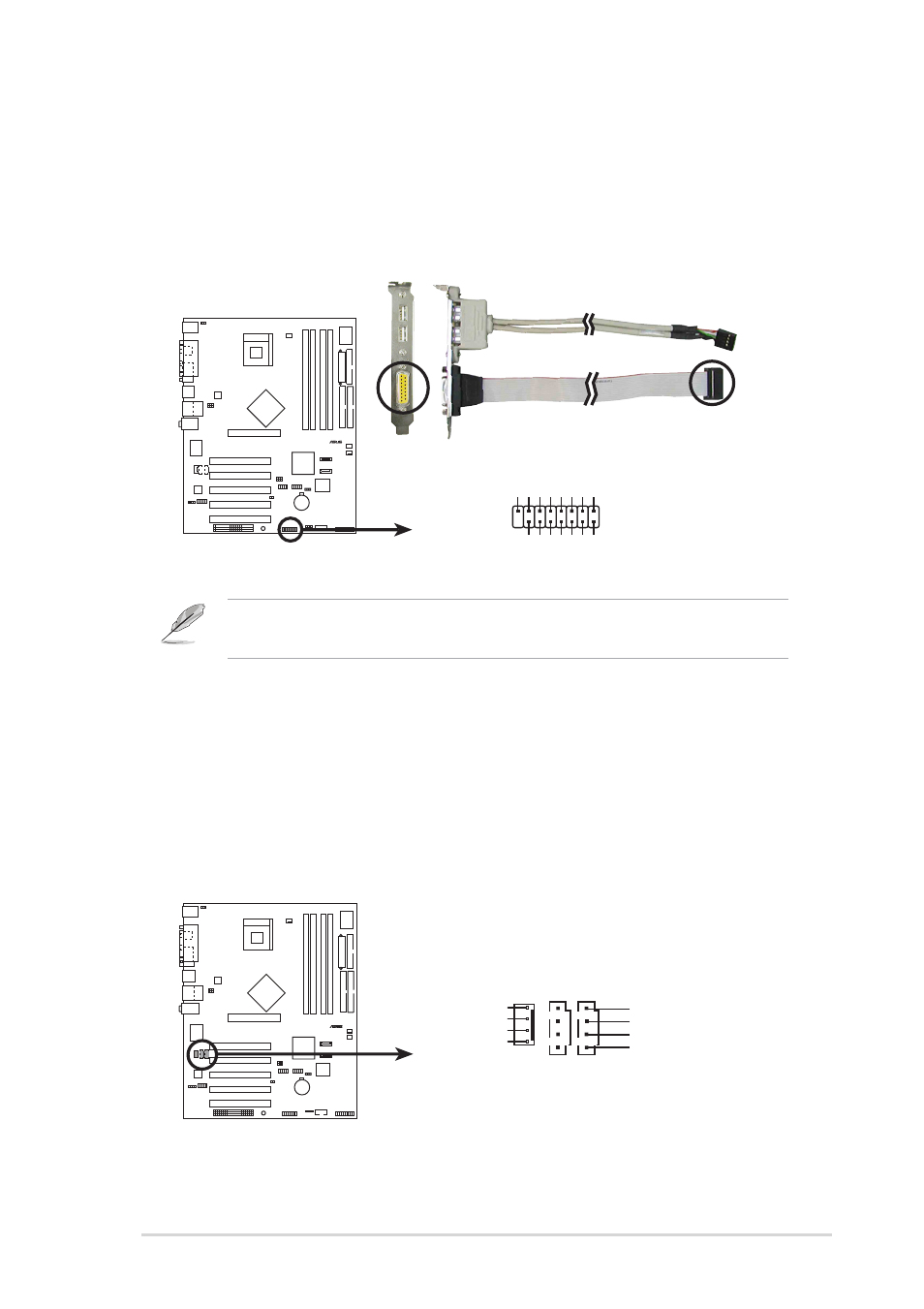 P4p800 internal audio connectors | Asus P4P800 User Manual | Page 65 / 142