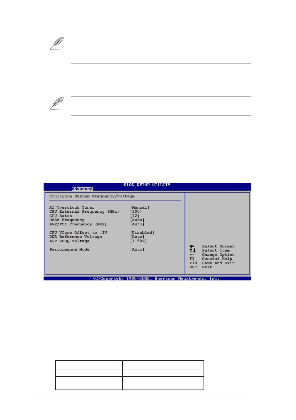 Cpu ratio [12, Cpu external frequency (mhz) [xxx, Performance mode [auto | 16 chapter 4: bios setup | Asus P4P800 User Manual | Page 90 / 142