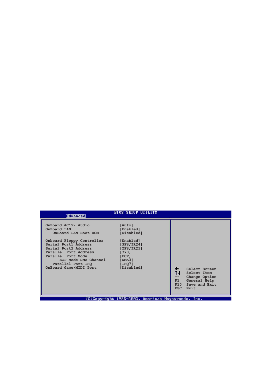 4 onboard devices configuration, Graphic adapter priority [agp/pci, Graphics aperture size [64mb | Spread spectrum [enabled, Ich delayed transaction [enabled, Mps revision [1.4, Onboard ac’97 audio [auto | Asus P4P800 User Manual | Page 94 / 142