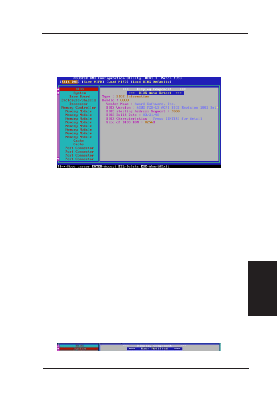 V. support software, Using the asus dmi configuration utility | Asus TX97-XE User Manual | Page 57 / 72