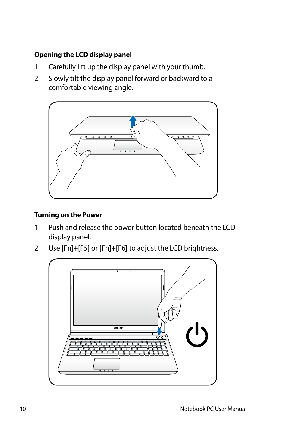 Asus X64Jv User Manual | Page 10 / 110