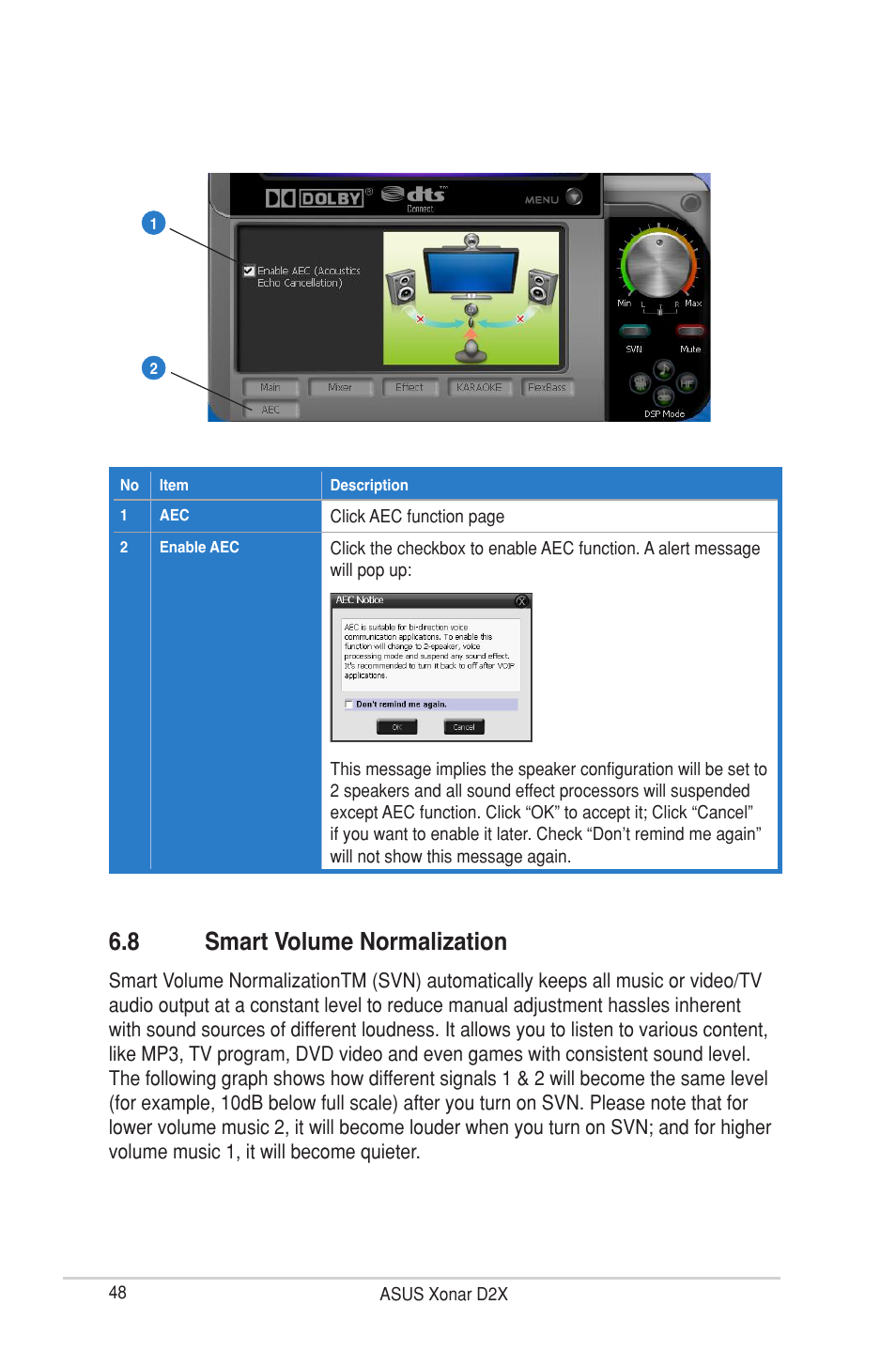 8 smart volume normalization | Asus Xonar D2X User Manual | Page 54 / 88