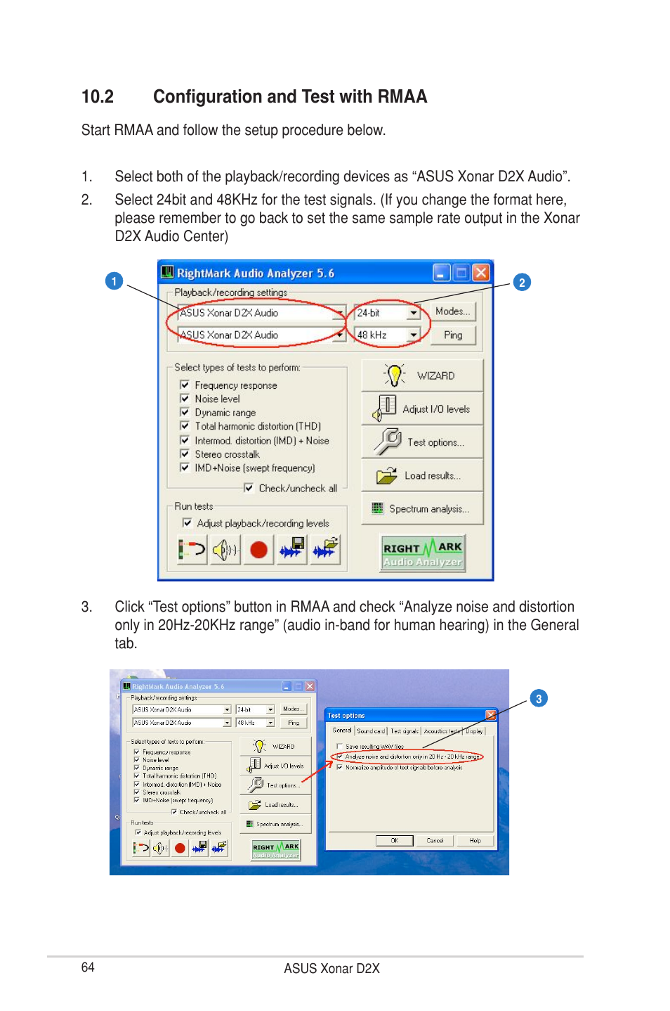 2 configuration and test with rmaa | Asus Xonar D2X User Manual | Page 70 / 88