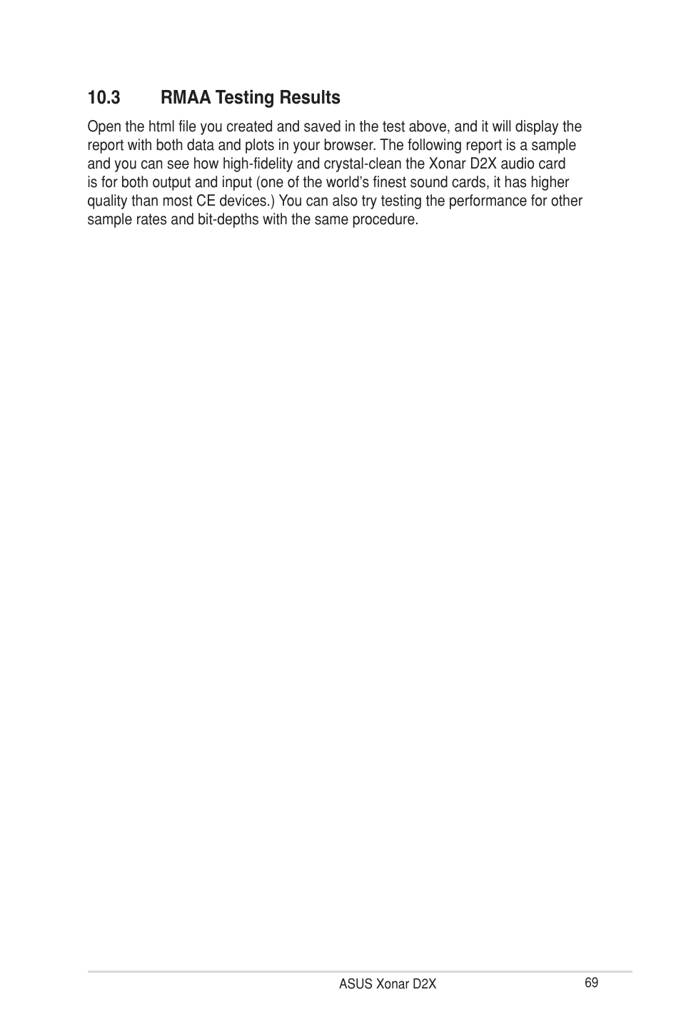 3 rmaa testing results | Asus Xonar D2X User Manual | Page 75 / 88