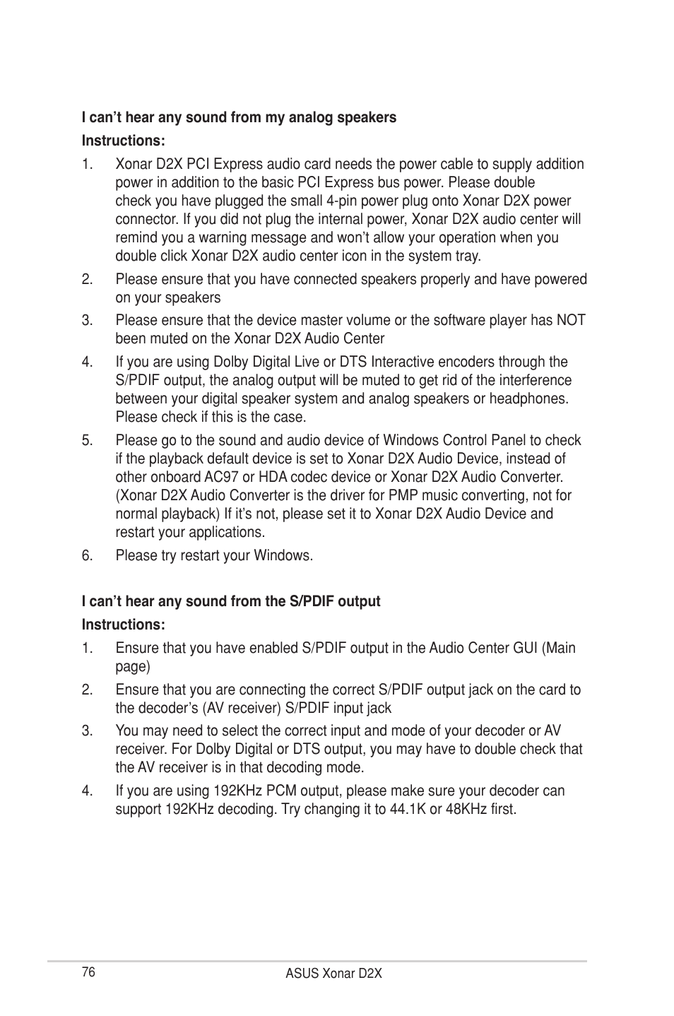 Asus Xonar D2X User Manual | Page 82 / 88