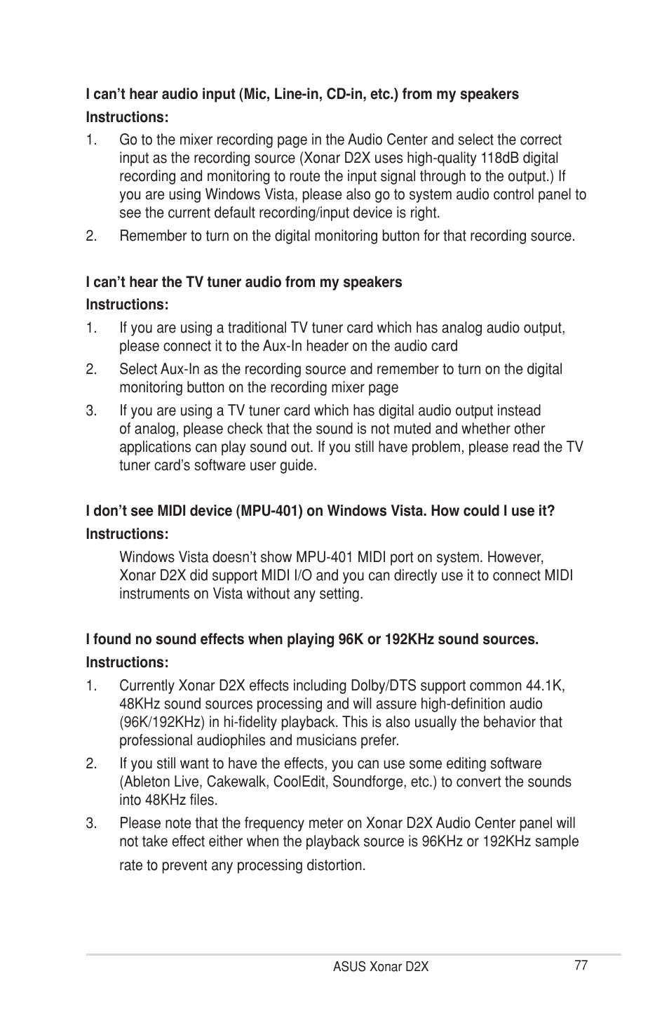 Asus Xonar D2X User Manual | Page 83 / 88