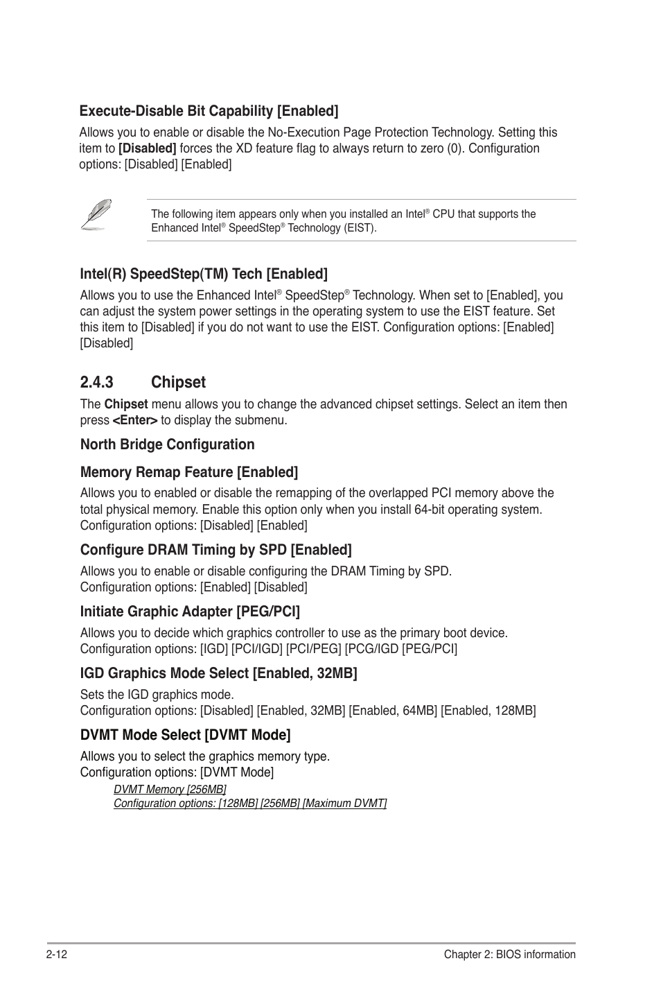 3 chipset, Chipset -12 | Asus P5QL-VM EPU User Manual | Page 54 / 64