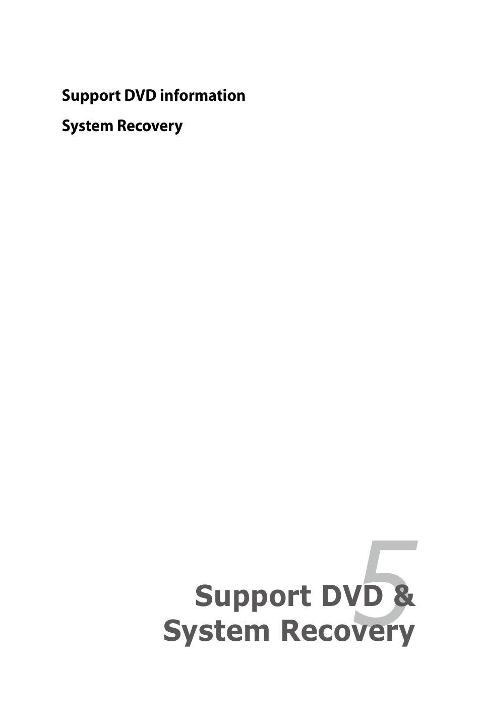 Support dvd &system recovery | Asus Eee PC S101/XP User Manual | Page 65 / 84