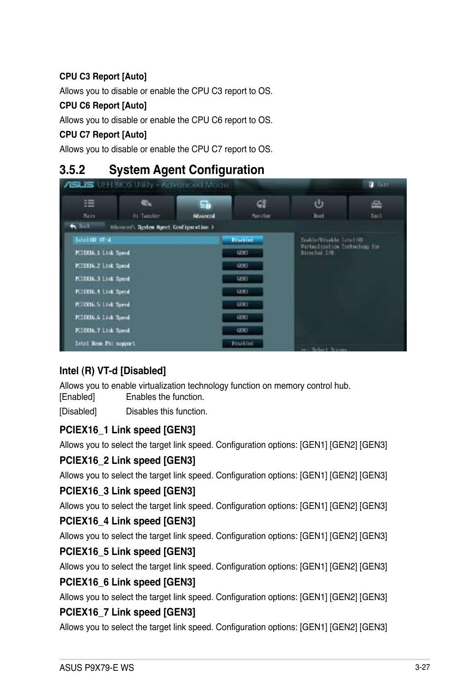 2 system agent configuration | Asus P9X79-E WS User Manual | Page 103 / 180