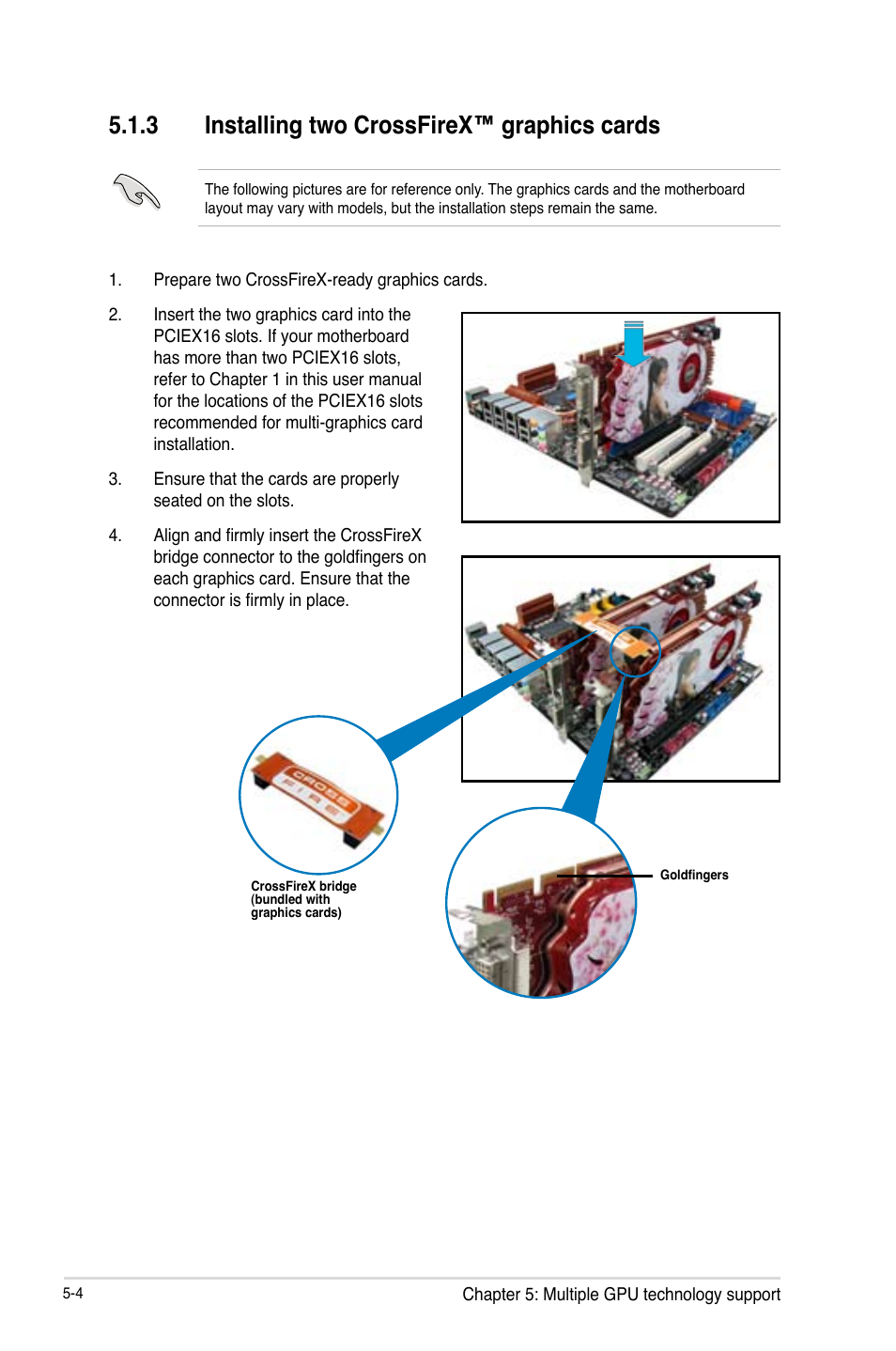 3 installing two crossfirex™ graphics cards | Asus P9X79-E WS User Manual | Page 166 / 180