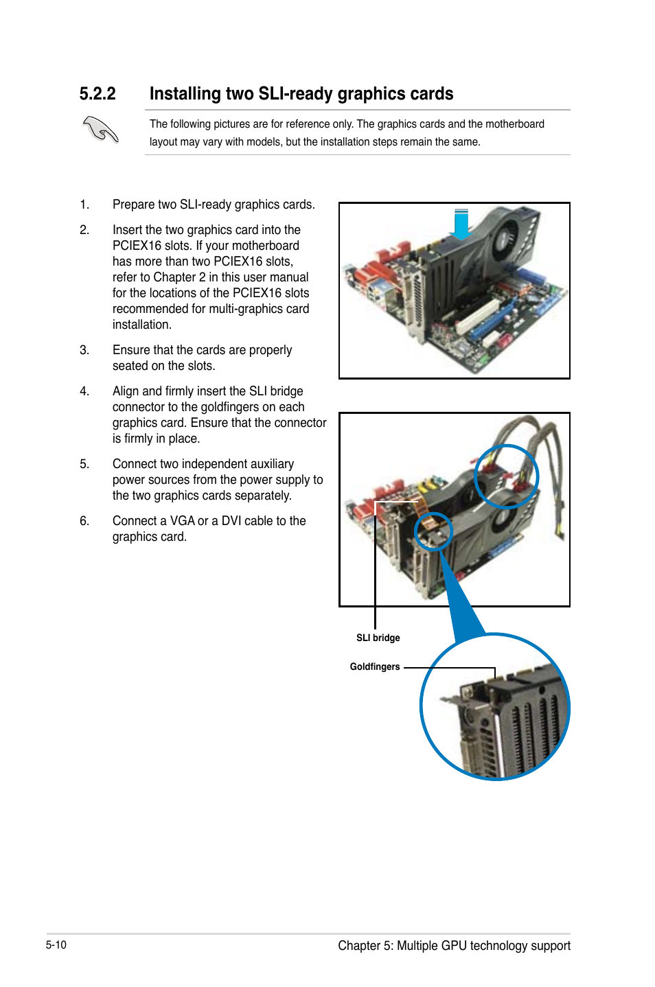 2 installing two sli-ready graphics cards | Asus P9X79-E WS User Manual | Page 172 / 180