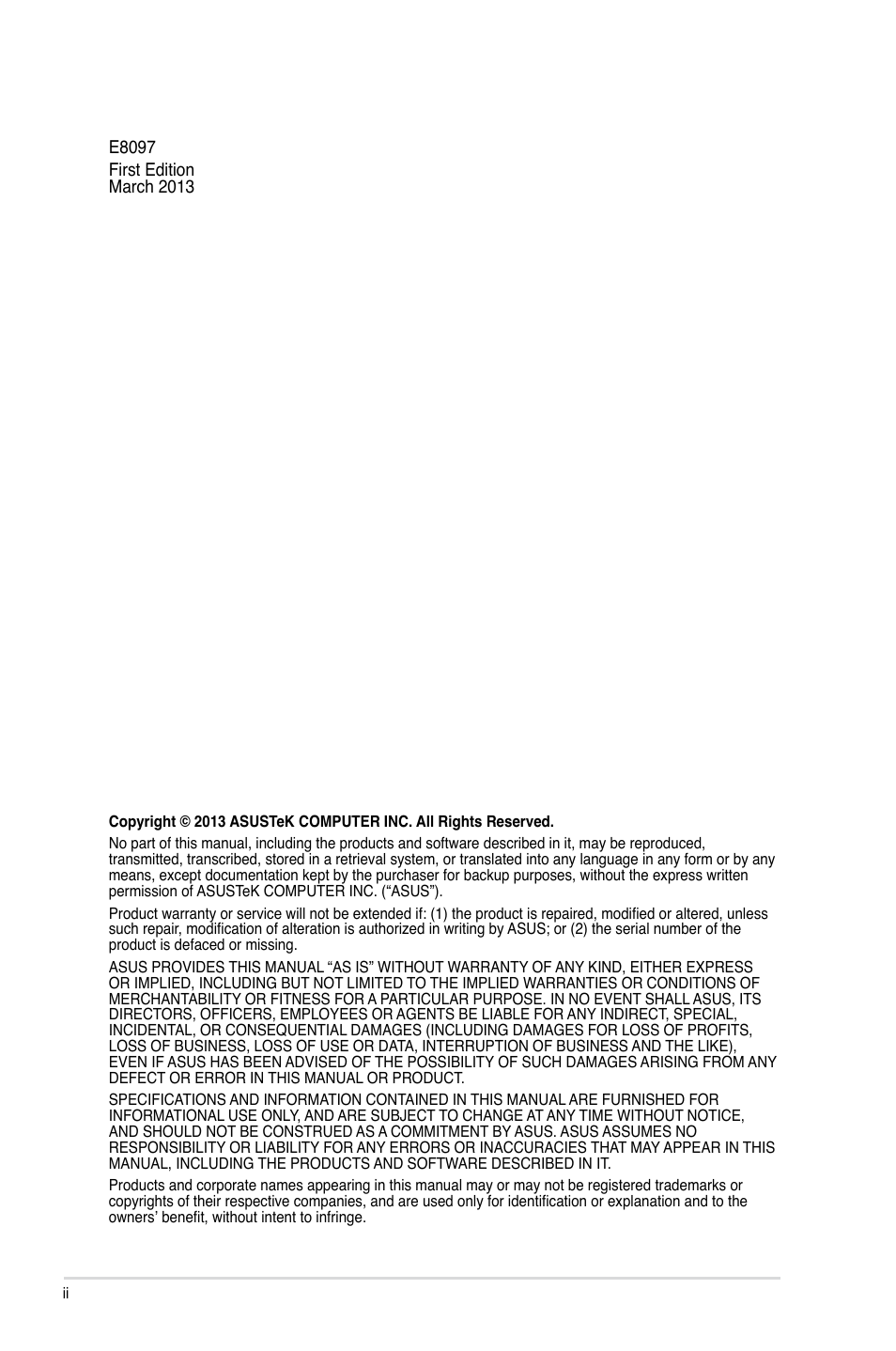 Asus P9X79-E WS User Manual | Page 2 / 180