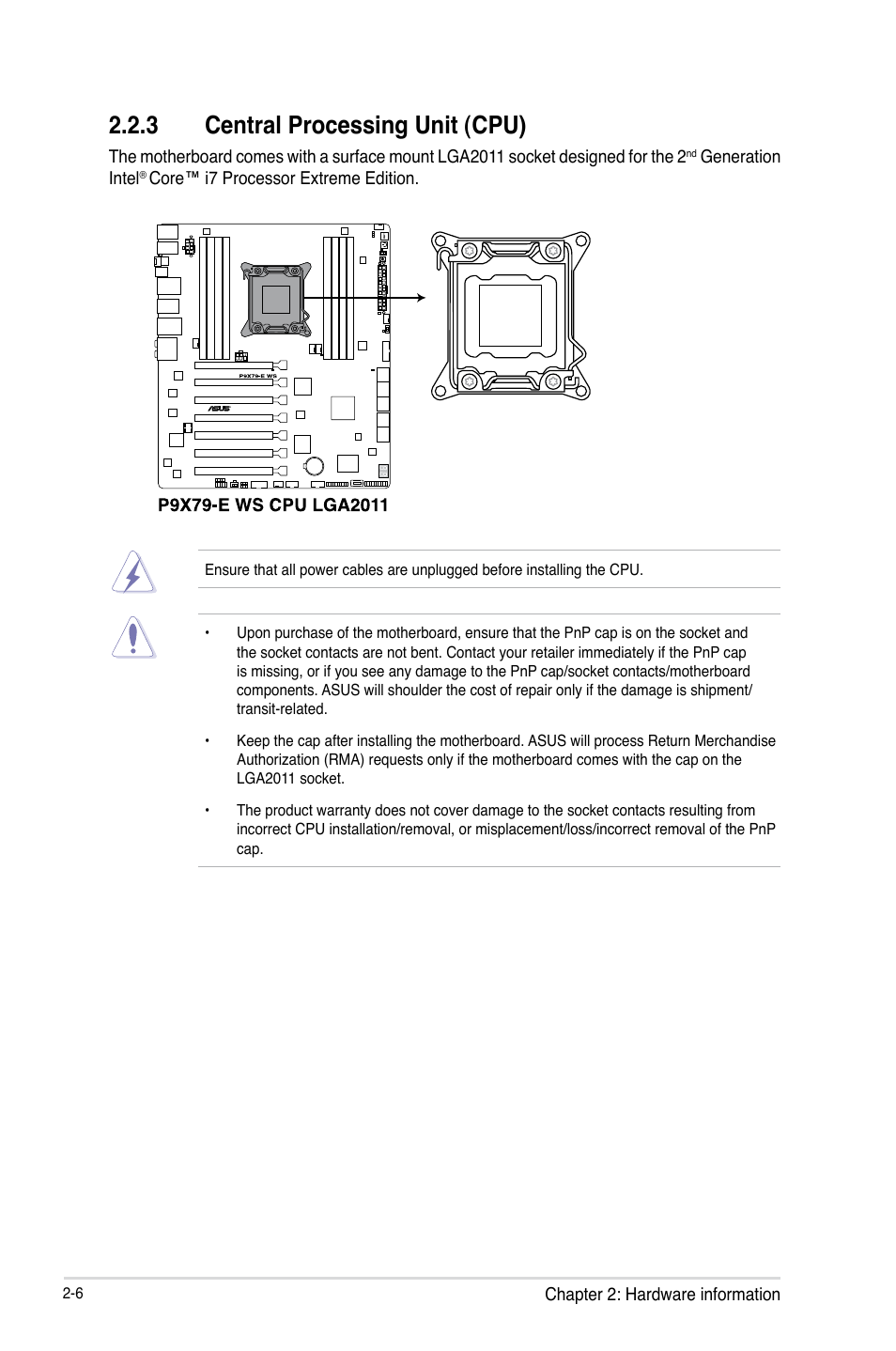3 central processing unit (cpu) | Asus P9X79-E WS User Manual | Page 30 / 180