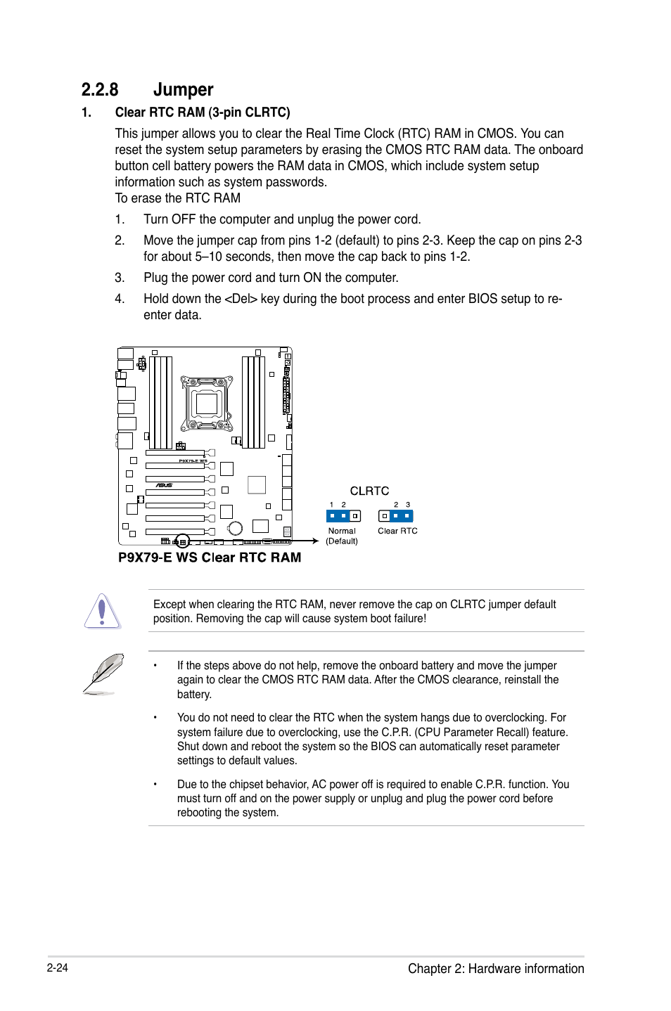 8 jumper | Asus P9X79-E WS User Manual | Page 48 / 180