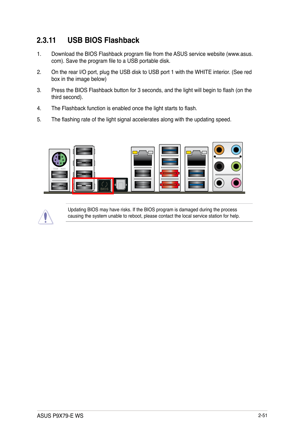 11 usb bios flashback | Asus P9X79-E WS User Manual | Page 75 / 180