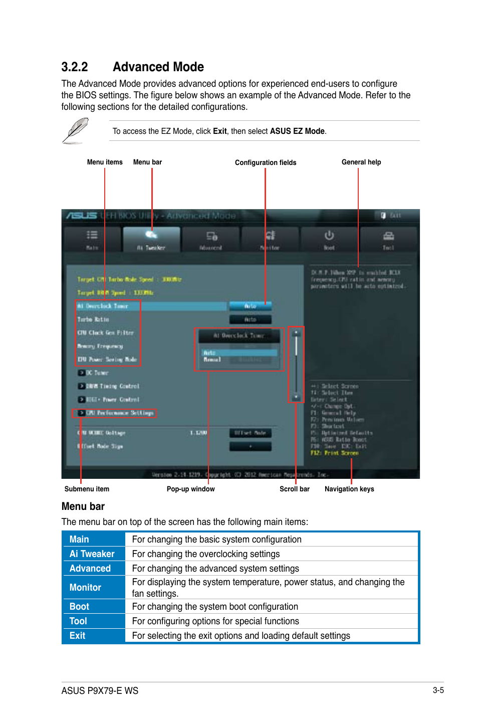 2 advanced mode | Asus P9X79-E WS User Manual | Page 81 / 180