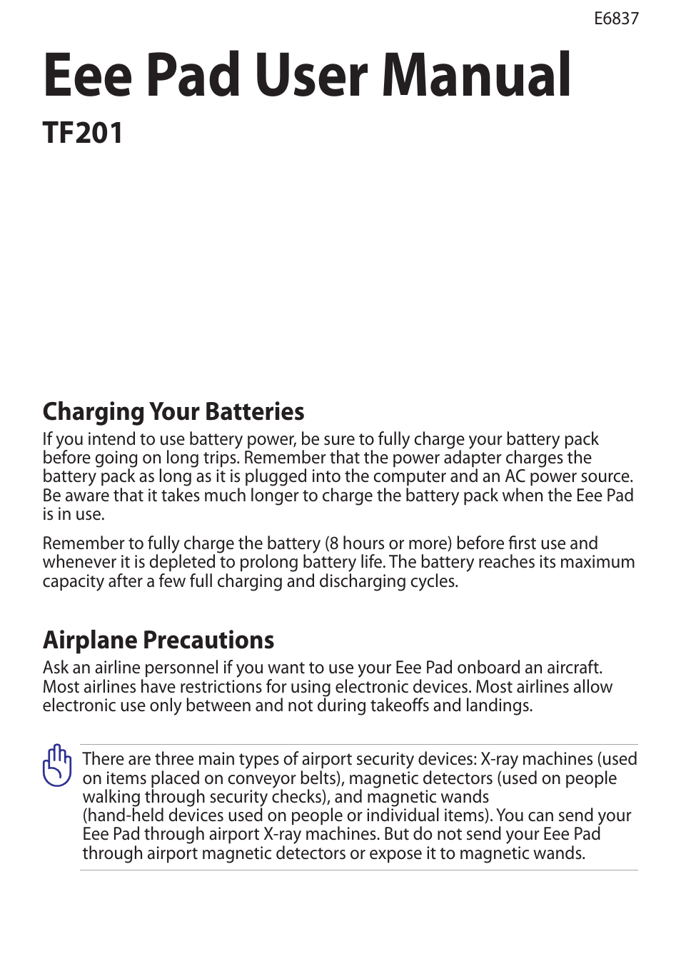 Asus Eee Pad Transformer Prime TF201 User Manual | 70 pages