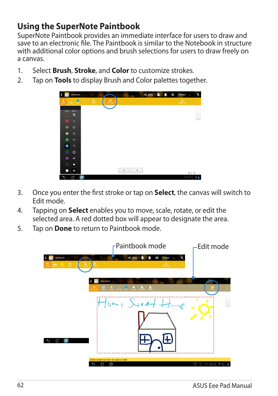 Asus Eee Pad Transformer Prime TF201 User Manual | Page 62 / 70