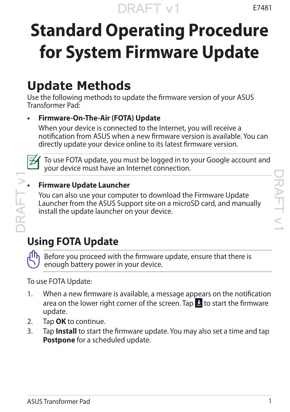 Asus Transformer Pad TF300T User Manual | 2 pages