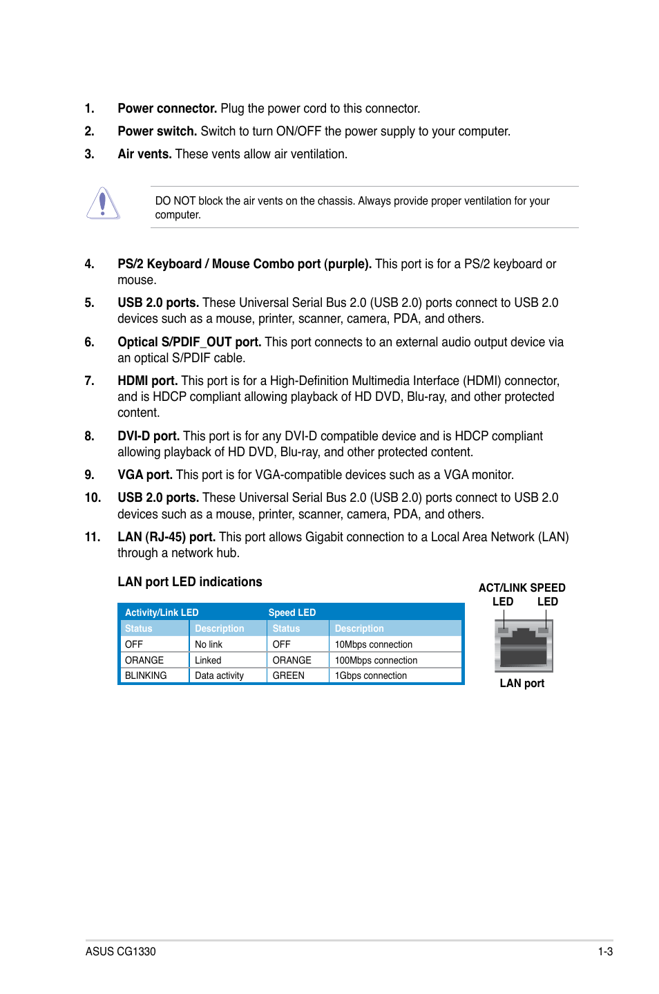 Asus CG1330 User Manual | Page 12 / 71