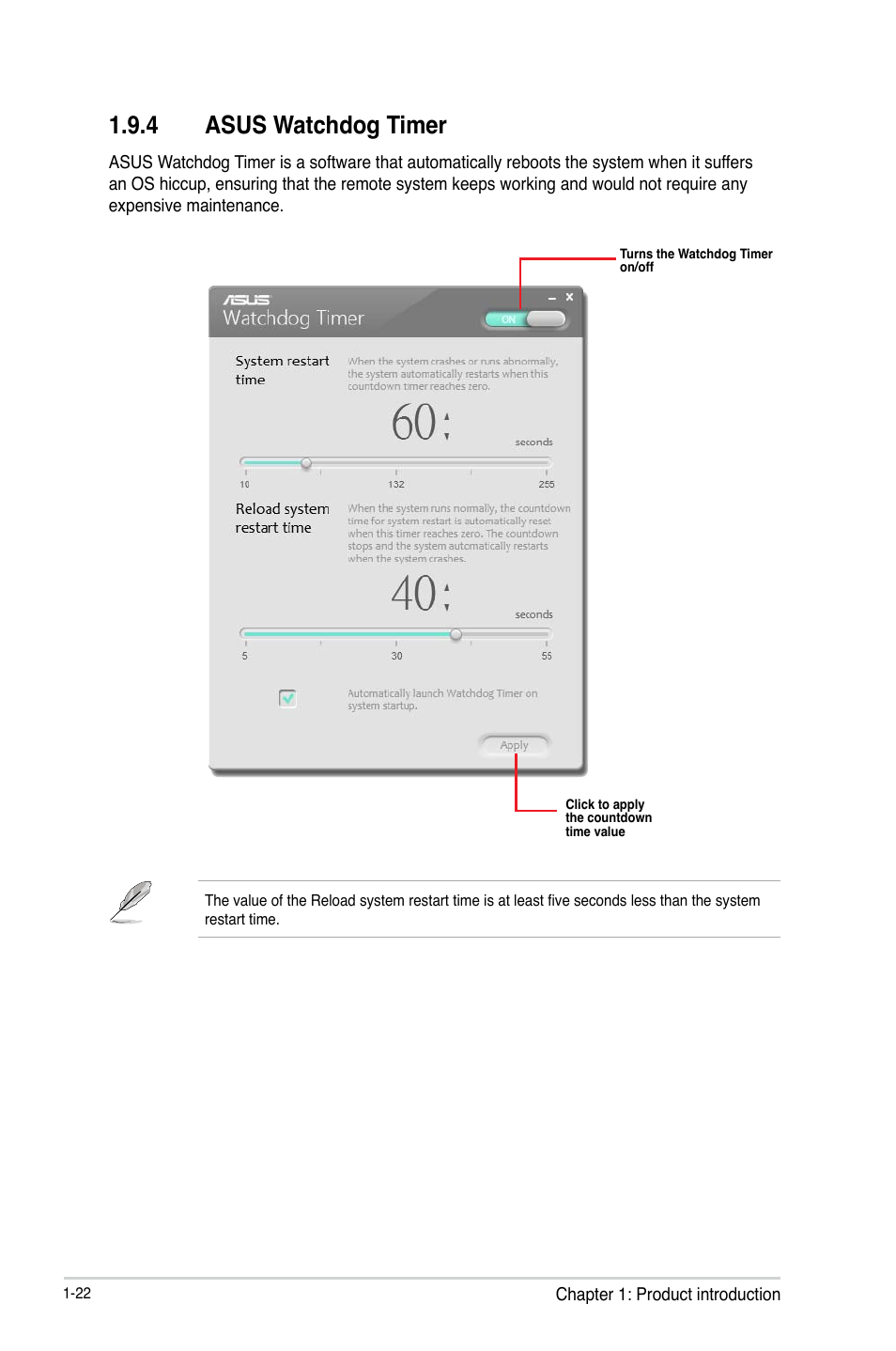 4 asus watchdog timer | Asus CS-B User Manual | Page 30 / 77