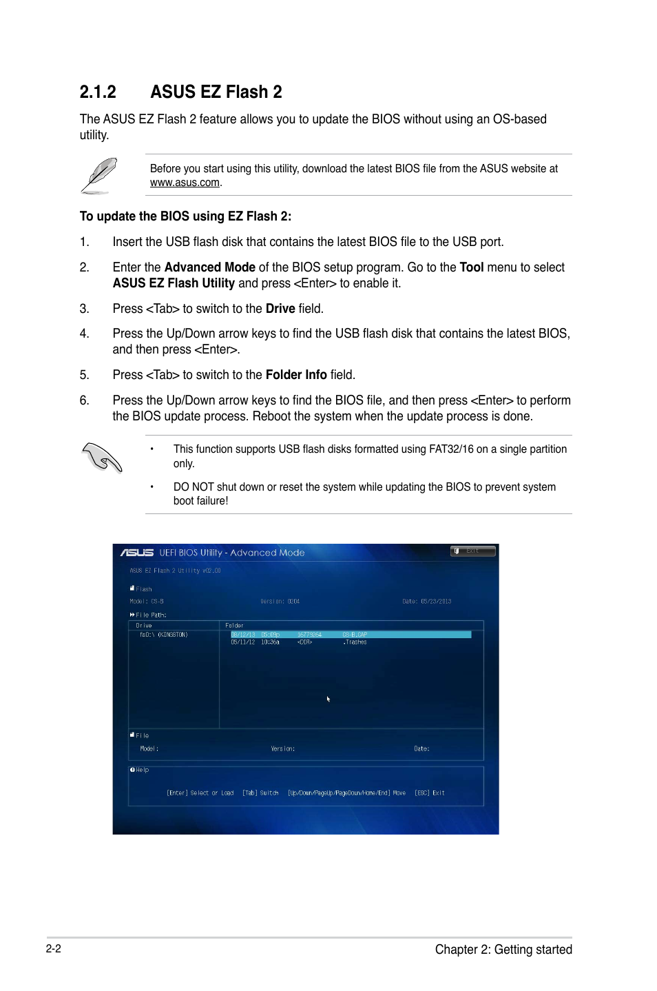 2 asus ez flash 2 | Asus CS-B User Manual | Page 32 / 77