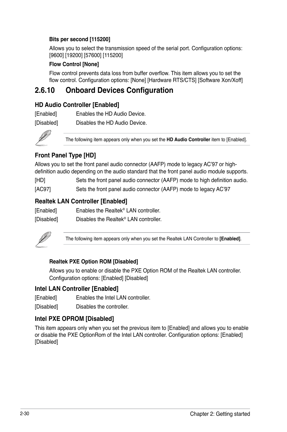 10 onboard devices configuration | Asus CS-B User Manual | Page 60 / 77