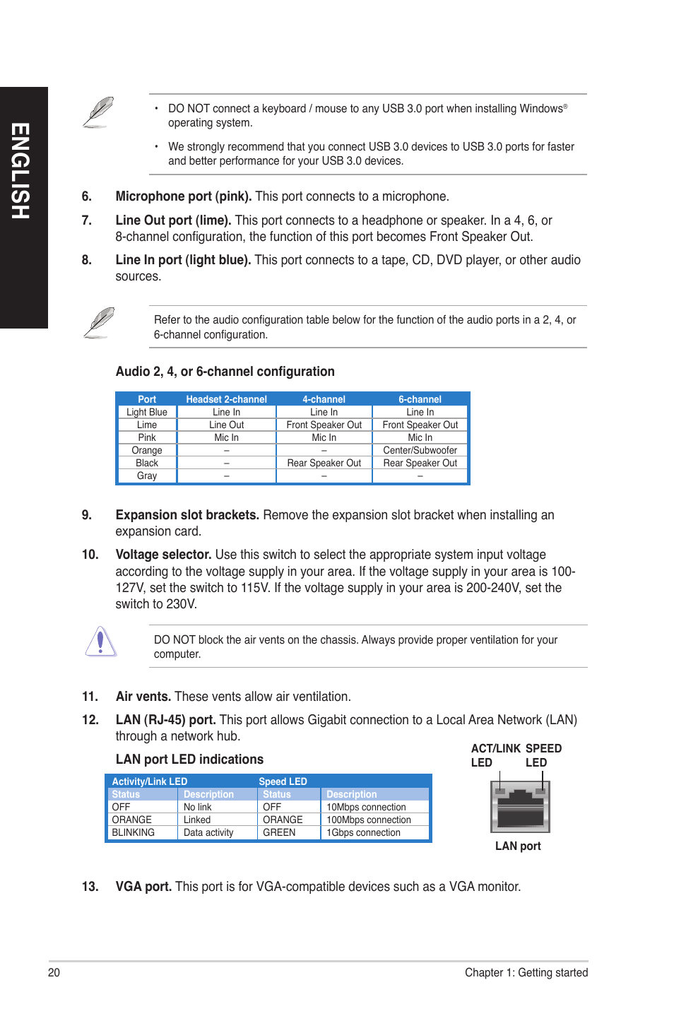 En gl is h en gl is h en gl is h en gl is h | Asus BM6620 User Manual | Page 20 / 70