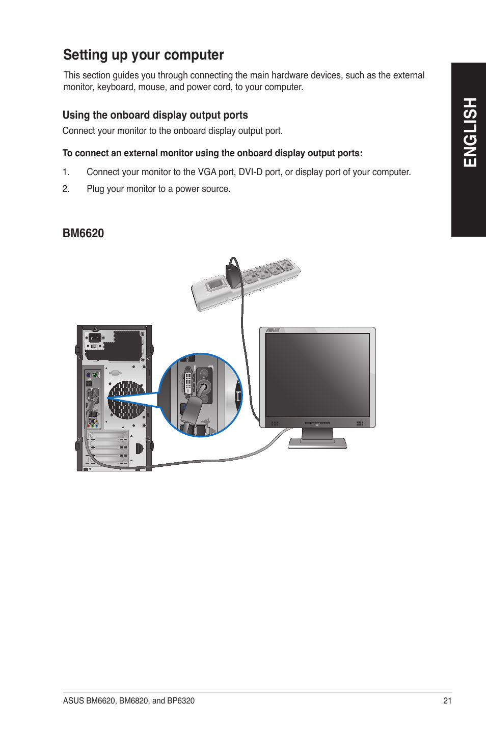 En gl is h en gl is h | Asus BM6620 User Manual | Page 21 / 70