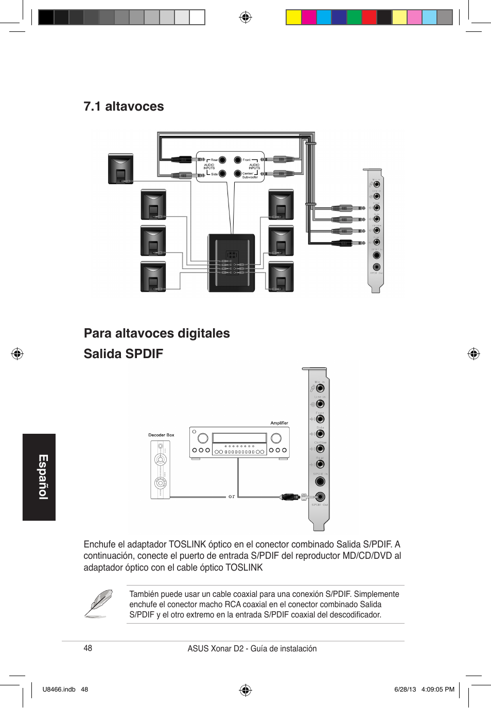 Español | Asus Xonar D2/PM User Manual | Page 49 / 82