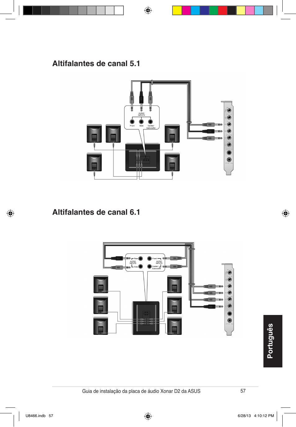 Português | Asus Xonar D2/PM User Manual | Page 58 / 82