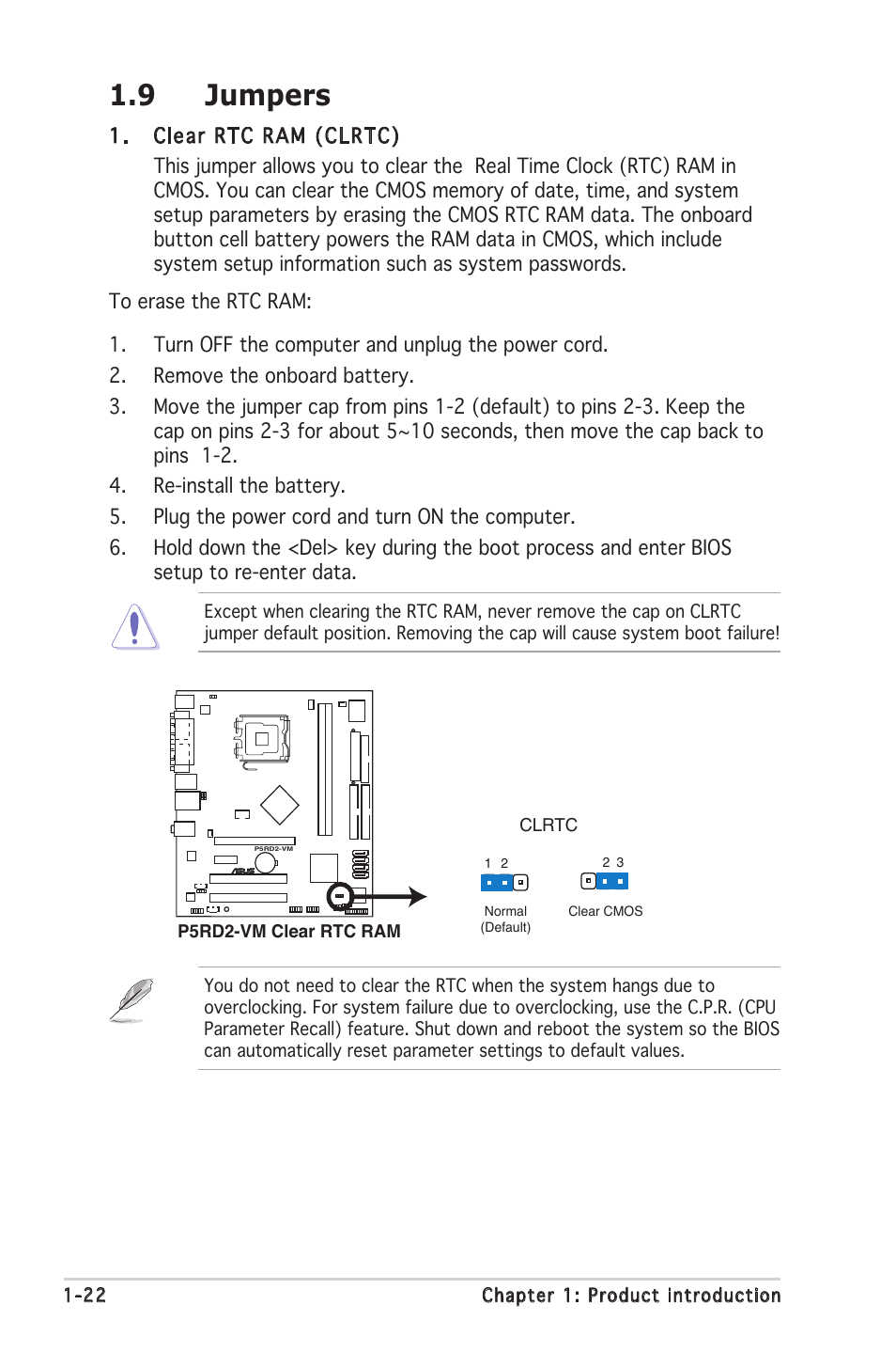 9 jumpers | Asus P5RD2-VM User Manual | Page 34 / 90