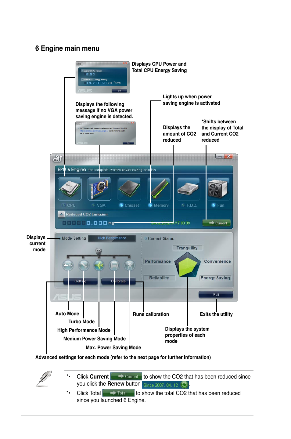 6 engine main menu | Asus Application Manual User Manual | Page 2 / 4