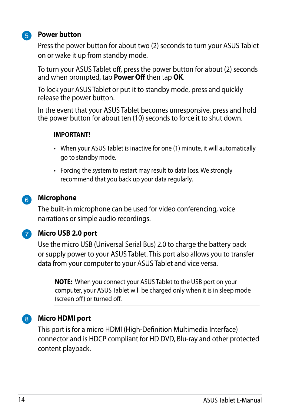 Asus MeMO Pad FHD 10 LTE User Manual | Page 14 / 98