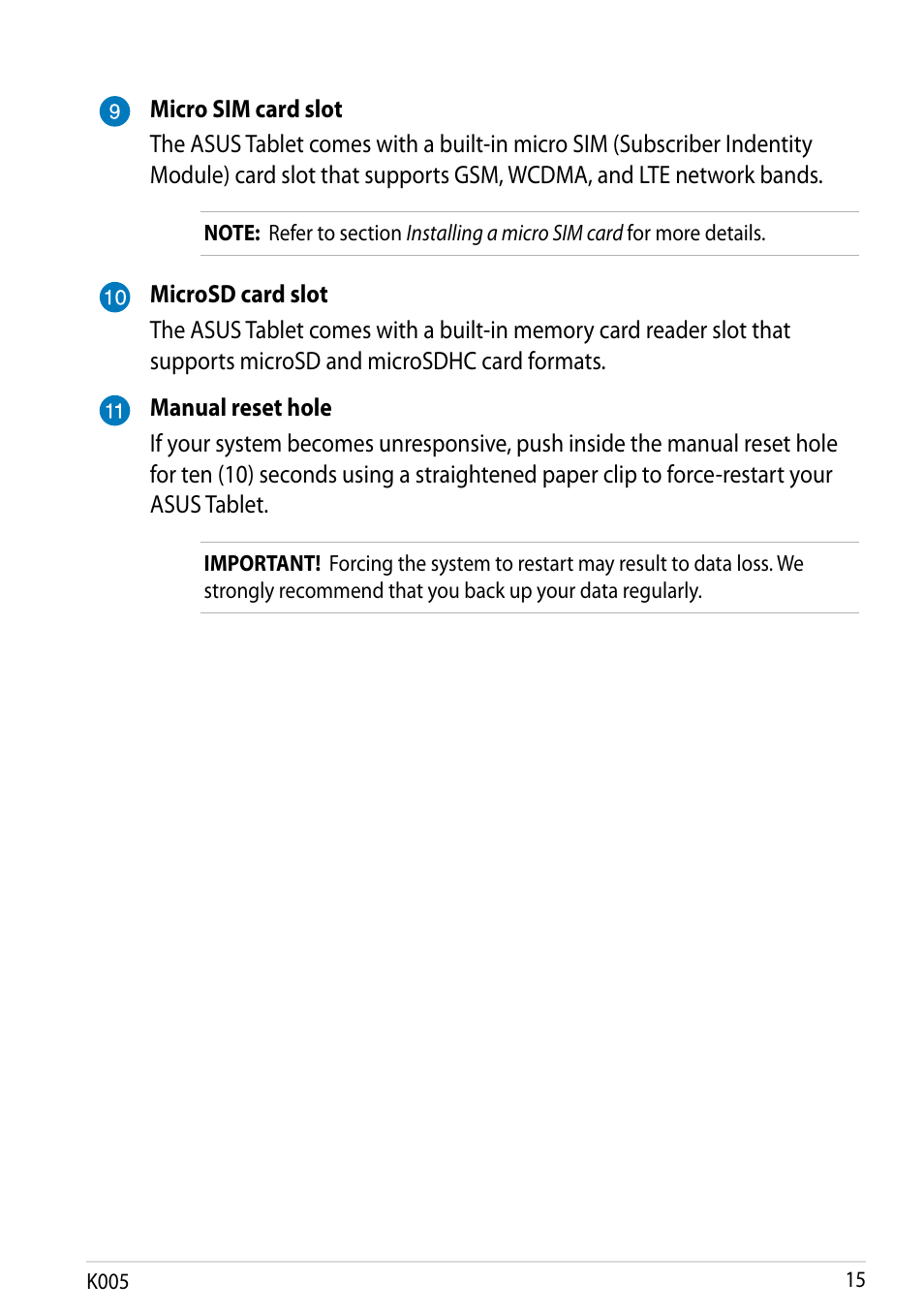 Asus MeMO Pad FHD 10 LTE User Manual | Page 15 / 98
